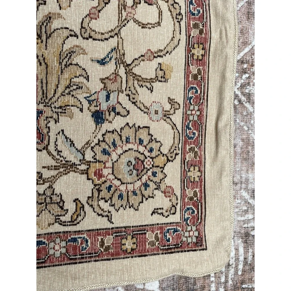 (1) Rare Ralph Lauren Northern Cape Tapestry Pillow Sham Double Sided Zip Cotton